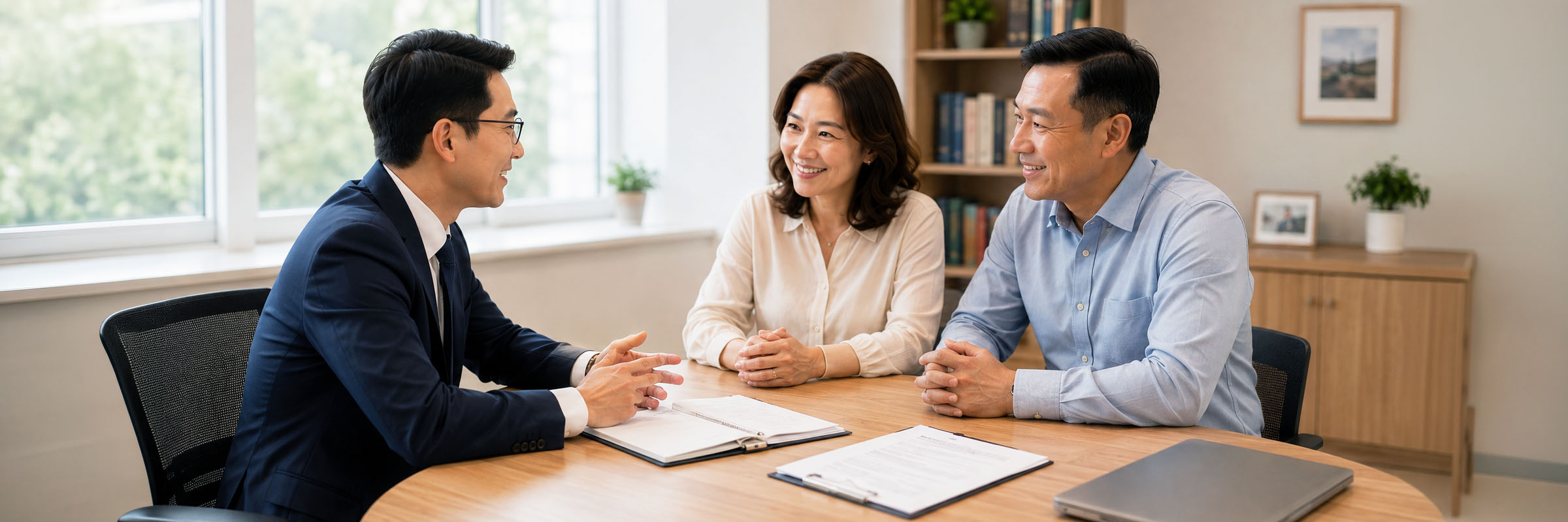 Couple receiving personalised estate planning guidance